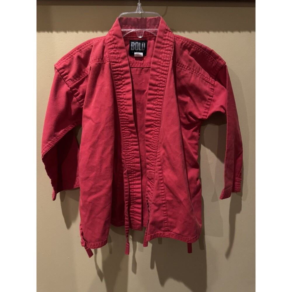Bold Look Red Martial Arts Karate Gi Top Uniform Jacket Unisex Size 0
